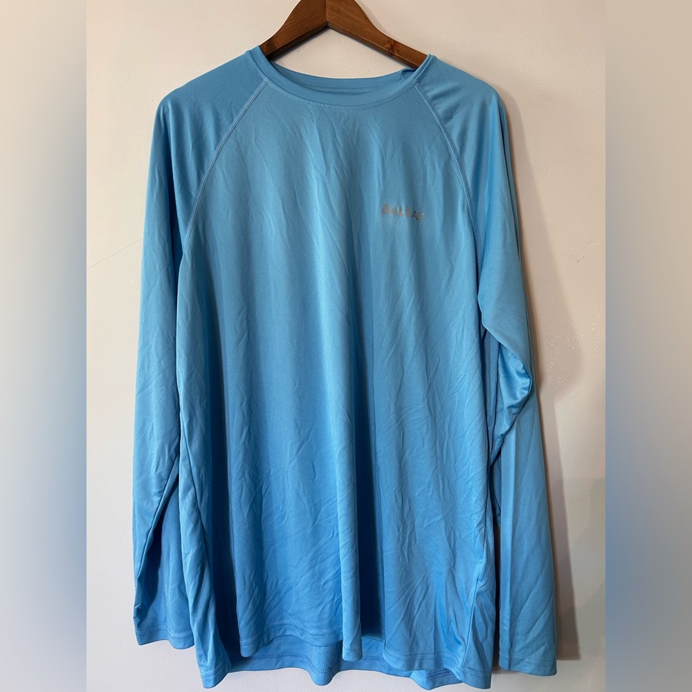 Baleaf Men’s Long Sleeves Rash Guard Fishing Hiking Sun Protection Shirt XL